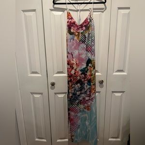 Clover Canyon multi color floral maxi dress size small